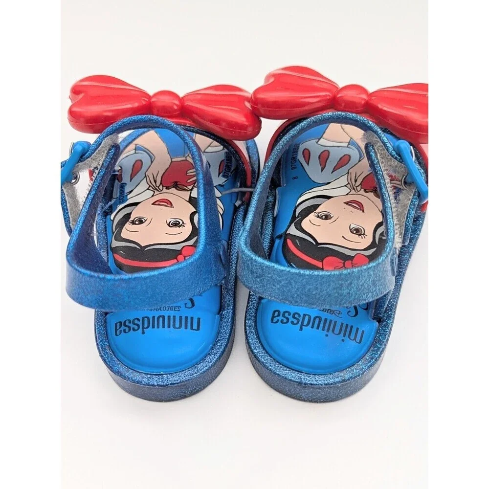 Mini Melissa Disney Snow White Sandals w/Red Bow Accent - Size 5